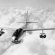 An RB-47 reconnaissance variant takes part in Operation Teapot, a series of nuclear weapons tests in Nevada in 1955. (US Air Force)